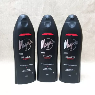 Magno Shower Gel Black Energy 18.6 Oz By La Toja For Men Lot Of 3 • $44.99