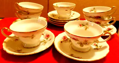 DCS~Ucagco China Japan Floral Cups & Saucers Set 1950's Vintage • $95