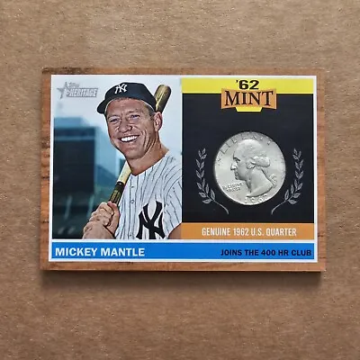 2011 Topps Heritage '62 Mint Coin Relic Mickey Mantle #62M-MM HOF • $140