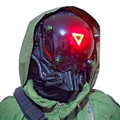 $276.82 • Buy Cyberpunk Mask Mech Cosplay Triangular LED Light Halloween Party Festival Props