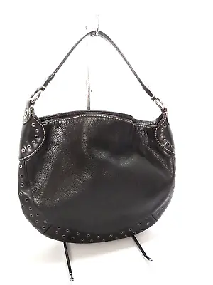 MICHAEL KORS Pebbled Leather Black Hobo Shoulder Handbag Shopper Bag • $85.95