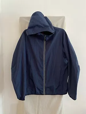 UNILQO Blue Packable Hooded Lightweight Rain Jacket Size XL • $30.83
