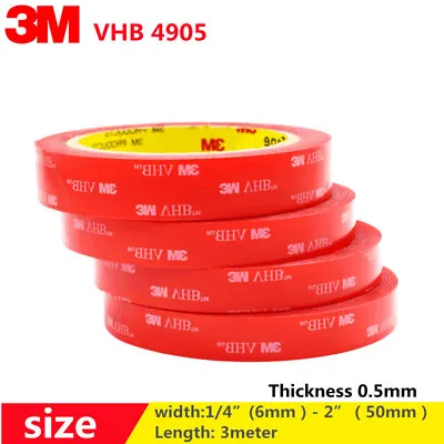 Genuine 3M VHB 4905 Double-Sided Tape Mounting Acrylic Foam  Adhesive 3M Or 33M • $11.97