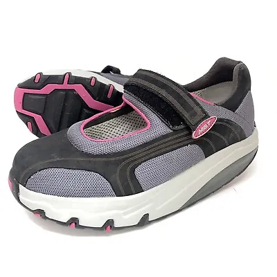 MBT Lami 400092 Womens Mary Jane Rocker Comfort Shoes Nubuck Black Sz 7 M • $39.99