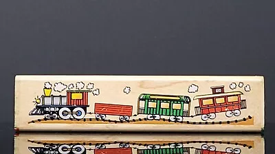 Stampabilities Choo-Choo Train Border Rubber Stamp HR1010 Kids Babies Travel Art • $5.50