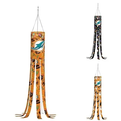 Dolphins Miami Outdoor Windsock Porch Deck Wind Sock 6*40in Halloween Gift • $10.99
