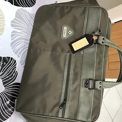Samsonite Holdall Bag Green Zip Compartments Shoulder Strap- Made In Belgium • £29.99