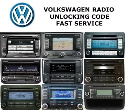 ✅VW RADIO CODE UNLOCK - Volkswagen Radio Code Unlock ✅ALL MODELS 100% GUARANTEE✅ • $5.25