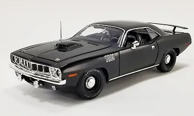 Acme 1:18 1971 Plymouth Hemi Cuda - Black/black - New - A1806124 - Free Ship • $124.95