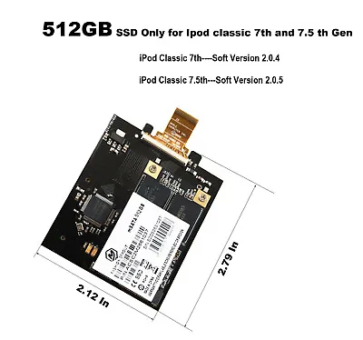 32GB 64GB 128GB 256GB 512GB SSD For Ipod Video Ipod Classic Replace MK1634GAL • $35.80