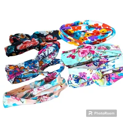 Baby Headband Bundle #11 Boho Floral Knotted Multicolored 6 Pieces • $12