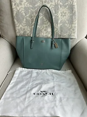 Coach Women's Tote Bag  Blue Leather Laptop • $74