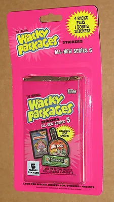 Wacky Packages Ans5 Blister 4 Pack In Very Good Condition • $14.95