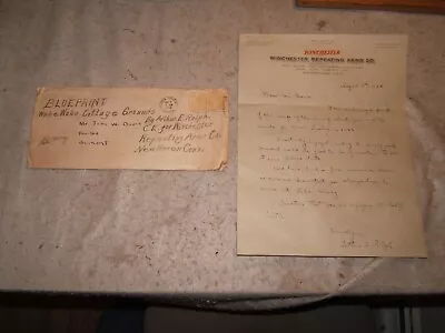1924 Winchester Repeating Arms Co. Letter Arthur E. Ralph Civil Engineer Signed • $9.99