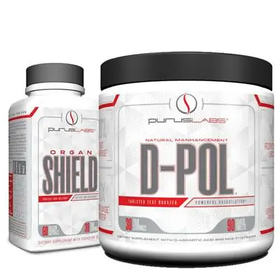 Purus Labs D-POL POWDER & ORGAN SHIELD Test Booster Stack - 30 Servings • $44.99