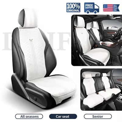 Suede Leather Car Seat Cover 2/5-Seat Full Set/Front Cushion For Volkswagen Auto • $121.23