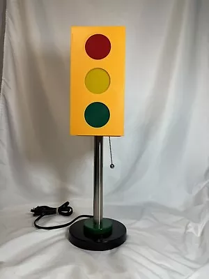 Vintage Lucite Traffic Light Desk Table Lamp Pull String Plug In • $80.91