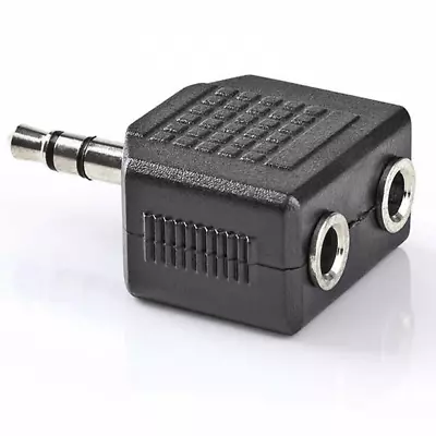 3.5mm Stereo Jack Plug Male To 2x 3.5mm Stereo Socket Female Splitter Adapter PP • £1.99