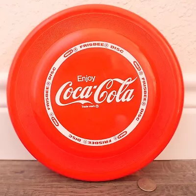 Vtg. 1975 Wham O Enjoy Coca-Cola Red 9.5  Inch Frisbee Disc Super Pro Master !!! • $49.99