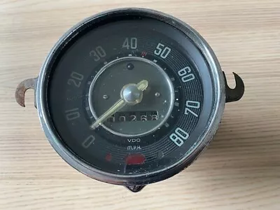 1958 - 1960 VW Volkswagen Type 1 Beetle 80mph Clear Needle Speedometer 7/59 Date • $77.50