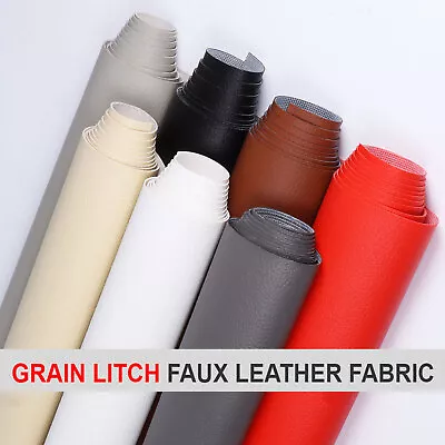 Marine Vinyl Faux Leather Fabric Mildew Resistant Home Auto Upholstery Material • $26.03