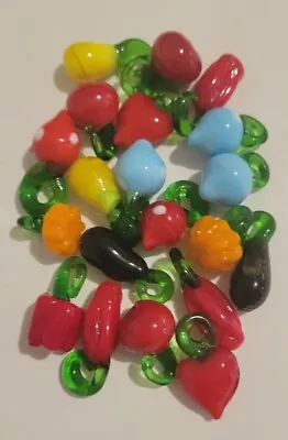 Lot Vegetable Handmade Lampwork Murano Style Beads 20 Pieces • $6