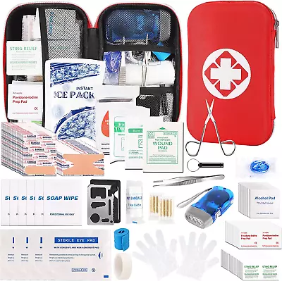 Small First Aid Kit 300PCS Essential Emergency Trauma Medical Supplies Packed I • $25.22