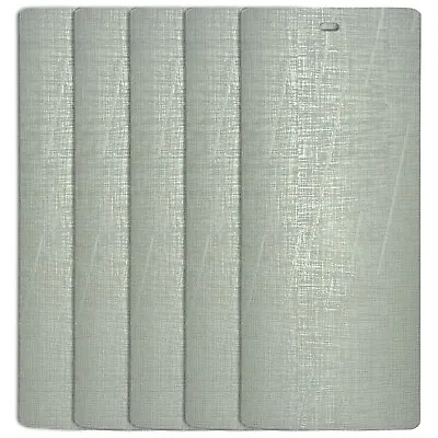 DALIX Silky Vertical Window Blinds Premium Textured Set 5 Pack Qty / Silver • $24.99