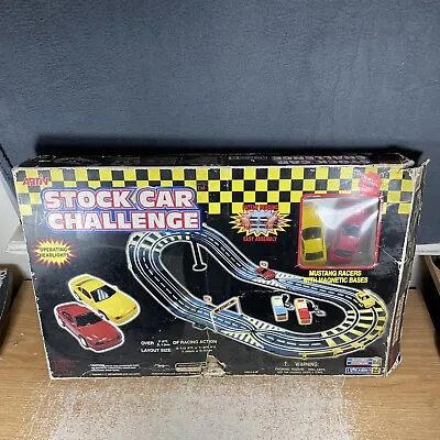 Vintage Artin Slot Car - Stock Car Challenge Mustang Set 7ft 2 Cars - Open Box • $40.60