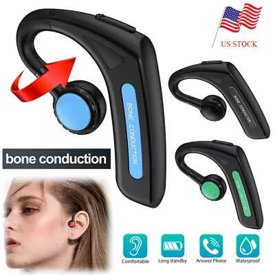 Bone Conduction Bluetooth Wireless Headphones Open Ear Earphones Sports Mic IPX5 • $17.82