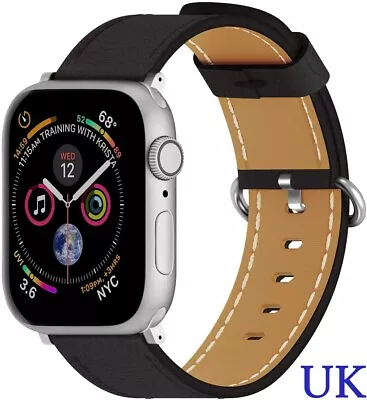 $28.52 • Buy ARTCHE Cowhide Leather Watch Strap For Apple Watch 42mm 44mm  Iwatch Sport Nike+