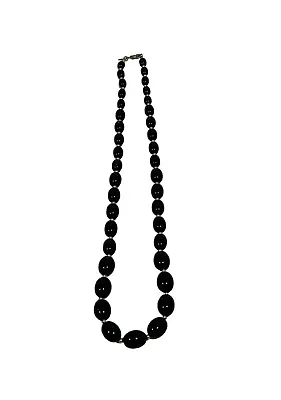 Monet Vintage Black Bead Long Necklace 26” Beautiful • $19.99
