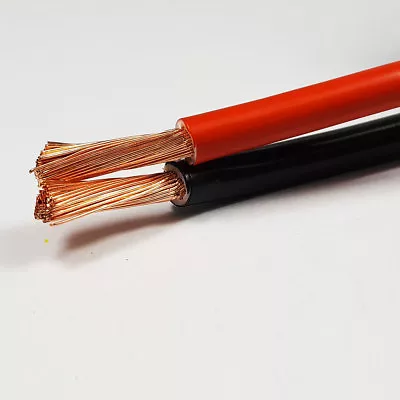 10mm2 70 A Amp Thinwall PVC Cable Black Red 1 - 100M M Lengths 70A Amps Battery • £12.99