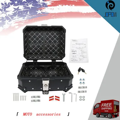 22L Black Motorcycle Luggage Waterproof Tail Box Scooter Trunk Storage Top Case • $89.02