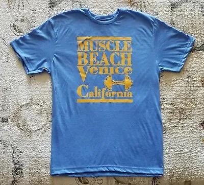 Muscle Beach Venice California Old School Bodybuilding Vintage Logo T-Shirt New • $14.95