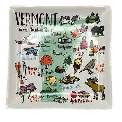 The Casual Chef Vermont “Green Mountain State  Spoon Trinket Souvenir Plate Dish • $9.99
