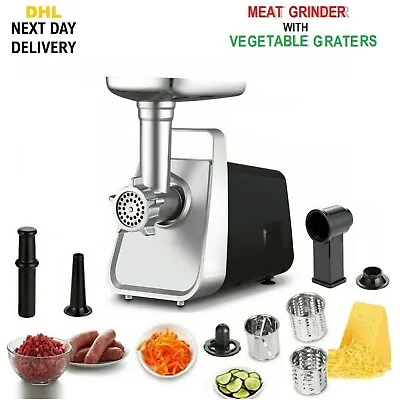 £49.79 • Buy Meat Grinder Electre Mincer Food Sausage Filler Maker Vegetable Graters