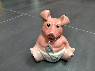 Woody (Baby) - Nat West Bank Ceramic Pig Money Box - With Stopper - Wade Pottery • £8