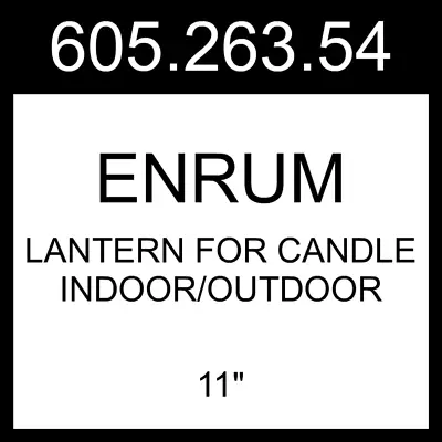 $77.99 • Buy IKEA ENRUM Lantern For Candle Indoor/outdoor Black  11  605.263.54