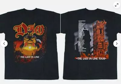 Dio Last In Line Tour VTG 80s T Shirt Vtg Concert Tour T-Shirt Heavy Metal Roc • $7.99