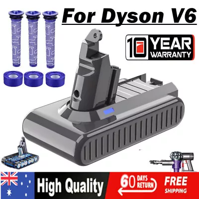 9.5Ah Battery For Dyson V6 Absolute V6 Animal DC58 DC59 SV03 SV09 SV04 & Filter • $36.99