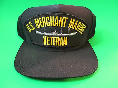 US Merchant Marine Veteran Snap Back Hat Cap. USA Made • $13.45