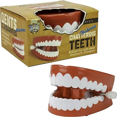 Funtime Gifts 10622 Classic Clockwork Chattering Teeth Red - Free Shipping UK • £5.35