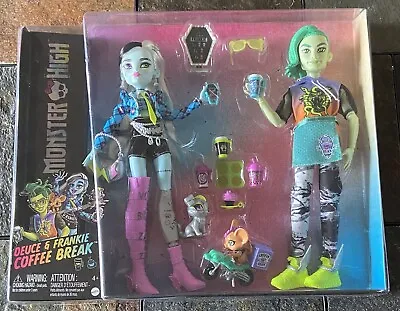 Monster High Coffee Break Frankie Stein & Deuce Gorgon Doll Playset 2 Dolls • $35