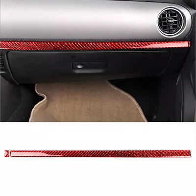 2Pcs Red Carbon Fiber Passenger Side Dashboard Cover Trim For Mazda MX-5 Miata • $23.61