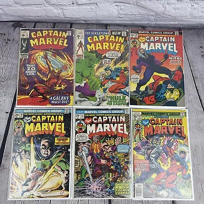 Marvel Comics CAPTAIN MARVEL #152134364255 Silver/bronze Age Lot Of 6 • $25.99