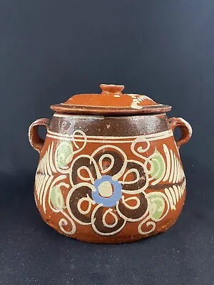 Mexican Red Clay Bean Pot Handmade Traditional Tlaquepaque Ollas De Barre • $39.52