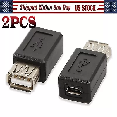 2X New Micro USB 5Pin Female To USB Type-A Male Plug Converter Connector Adapter • $5.50