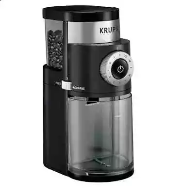 Krups Precise Stainless Steel Flat Burr Grinder 8oz Ships Fast Free • $45.99