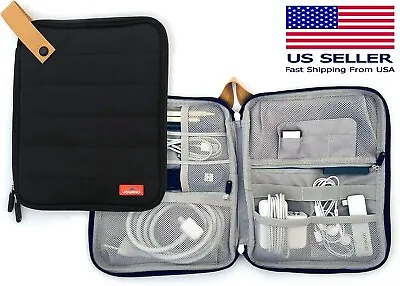 Travel Cord Case Organizer For Electronics - Cables Accessories Phones Tablet • $9.99